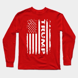 Trump US Flag T-shirt Long Sleeve T-Shirt